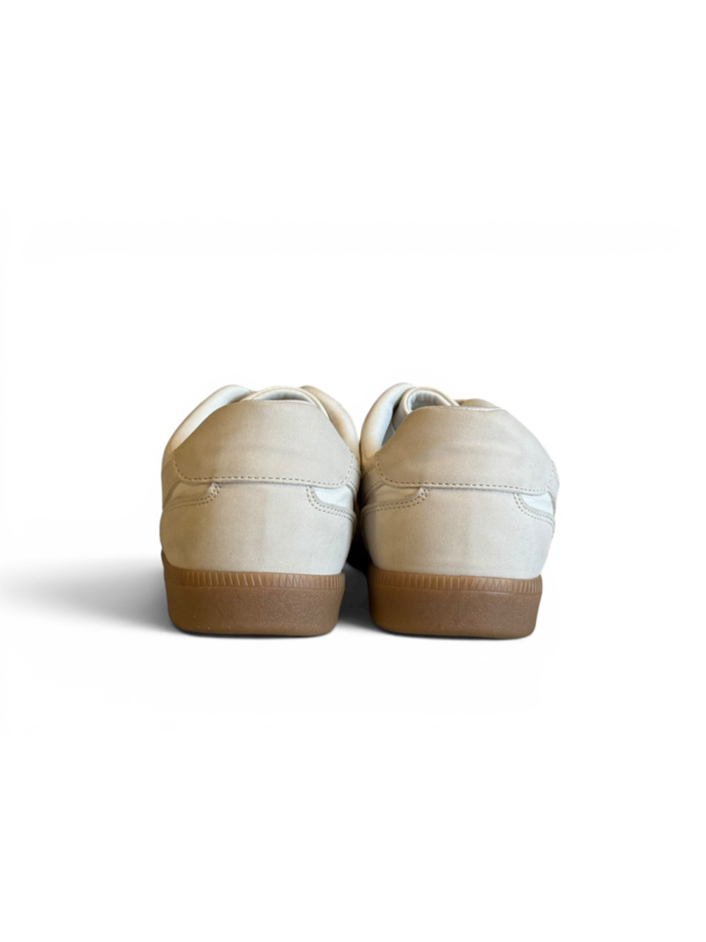 Dolce Vita Women's Quantum Beige Leather Sneakers Gum Sole Sz 8 Casual Trainer - Picture 3 of 9